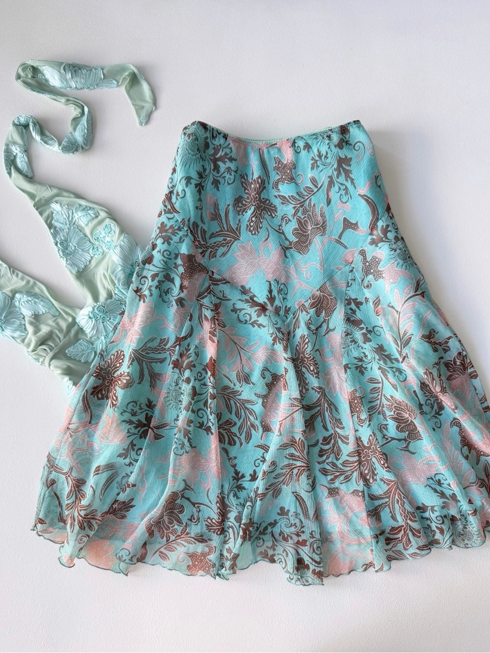 Vintage Cato Floral Chiffon Fairy Skirt